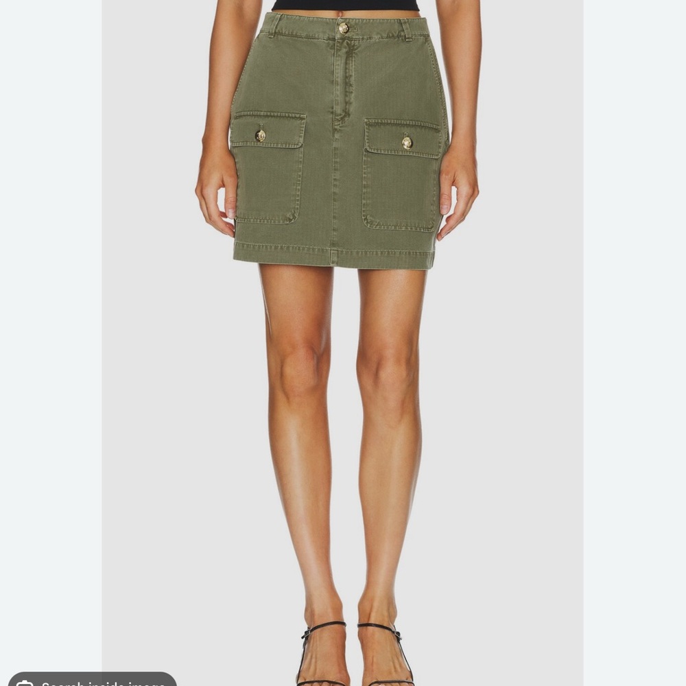 Anine bing green aliza cargo skirt
